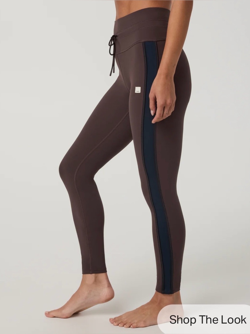 Vuori Daily Track Legging. French roast, size medium.